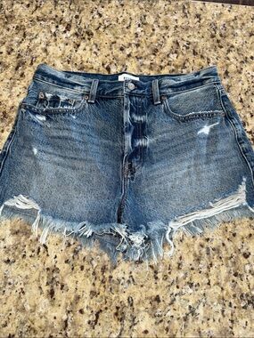 Denim Cutoff Shorts - Blue Distressed Women’s Shorts